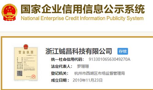 鋮昌科技2019年12月26日營(yíng)業(yè)執(zhí)照信息法律分析